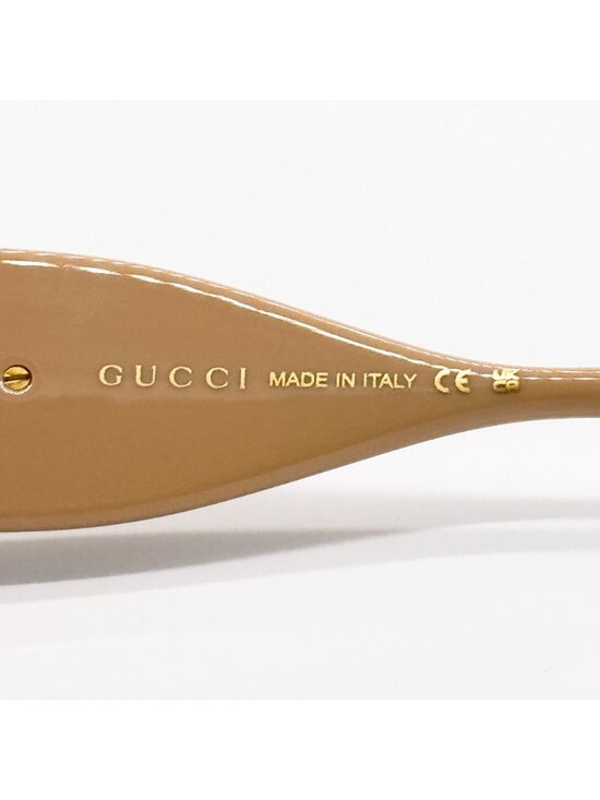 NEW GUCCI SUNGLASSES GG1022S 003 HAVANA WOMEN GUCCI OVERSIZED EYEWEAR WITH CHAIN